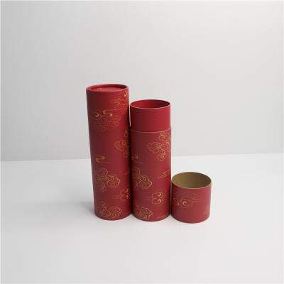 China Recycled Biodegradable Patent Round Cylinder Kraft Paper Cardboard Paper Tubes Packaging Custom Gold Tea Food Printing Foil Accept Origin for sale