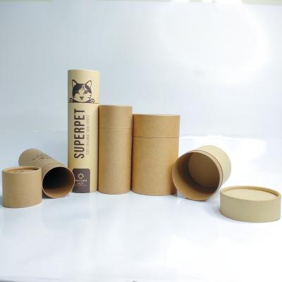 China Recycled Biodegradable Patent Round Cylinder Kraft Cardboard Paper Tubes Custom Industrial Gold Pet Food Printing Foil Accept Origin for sale