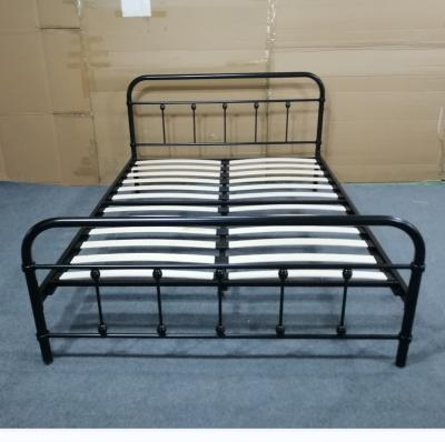 China Modern European Design 1400*2000 Double Size Cheap Promotional Metal Bed for sale