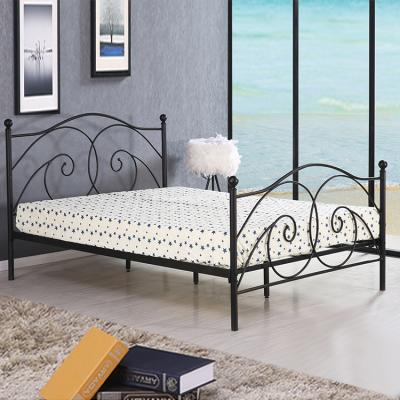 China Euro Style High Headboard Design Modern Metal Bed for sale