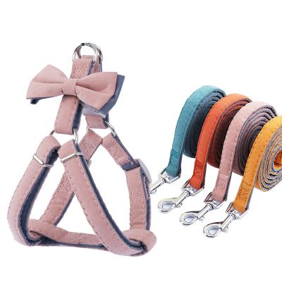 China Stocked Promotional Good Quality Pet Collars Leashes Supplies Dog Vest Leash For Dogs for sale