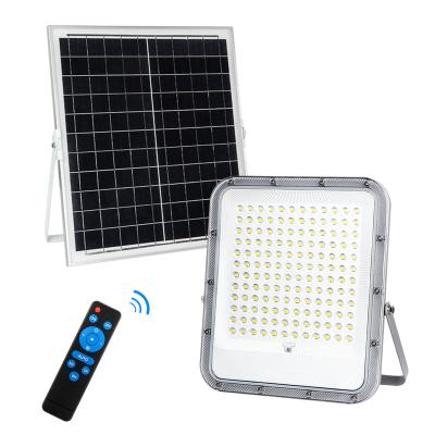 China LANDSCAPE KCD Tuya 60w 100w 150w 300w 500w Motion Sensor IP65 LED Flood Lamp Solar Panel Rechargeable Outdoor Waterproof Solar Flood Light for sale