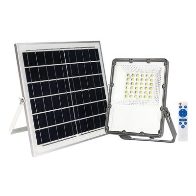 China LANDSCAPE KCD Low Price All In One Portable Warehouse 30w 60w 100w 200w Outdoor Solar Powered Ground Sport Garden Flood Light Led for sale