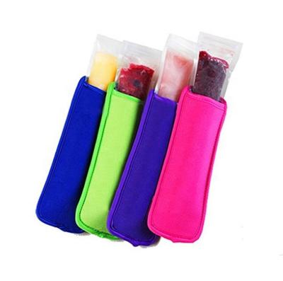 China Insulated Neoprene Pole Stand Cooler Ice Pop Holder Icy Cooler Sleeves Popsicle Holder Can Cooler Bags for sale