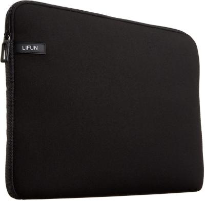 China Popular Black 11.6-Inch Neoprene Slim Laptop Sleeve , Protective Case With Zipper for sale