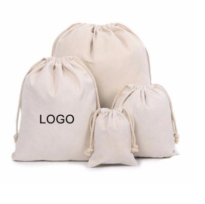 China High Quality Custom Printed Drawstring Cotton Muslin Drawstring Shoe Bag With Logo for sale