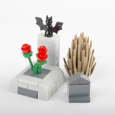 China MOC bricks street view castle accessories flower bed for city construction decoration public park building blocks for sale