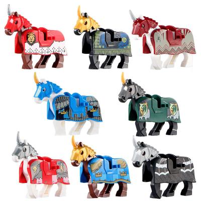 China Toys for kids war horse with saddle model animals mini figures compatible with legoinglys for sale