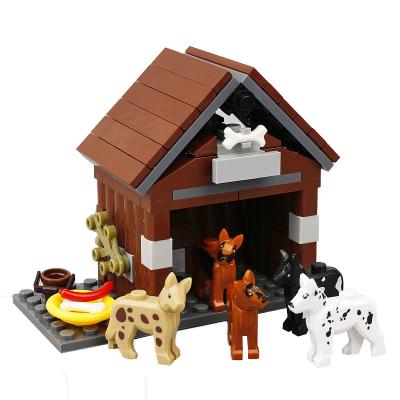 China Animals pet dog house MOC farm food gifts accessories models city building blocks Toys for children for sale