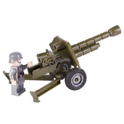 China WW2 military weapon mini figures accessories artillery plastic building blocks toys for sale