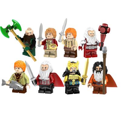 China Lord of the rings bean bilbo expedition forces action mini figures plastic building block toys for sale