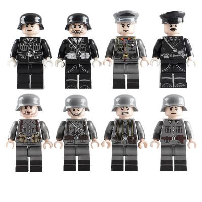 China Children gifts WW2 military mini figures German ranker eight officers soldiers building blocks for sale