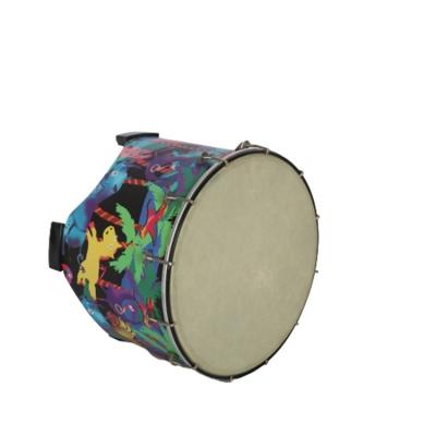 China Early Education Instrument Latest Design Painting Wooden Children Early Learning Instrument Hand Beating Drum for sale