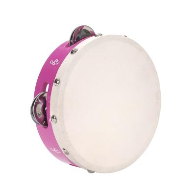 China Early Education Instrument New Products For Logo Printed Musical Instruments Wooden 2020 Set Sheepskin Tambourines for sale