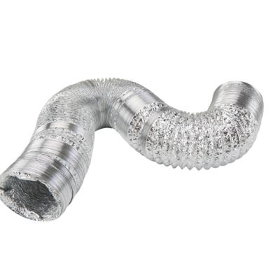 China 14Inch Aluminum Foil Tape Muffler Flexible Multifunction Flame Retardant PVC Flexible Ventilation Wear Resistant Tube for sale