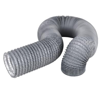 China Flexible Gray Compound Aluminum Foil PVC Aluminum Foil Ventilation Hose/Exhaust Steel Wire Duct Air Conditioning Hose for Ventilation and Exhaust for sale