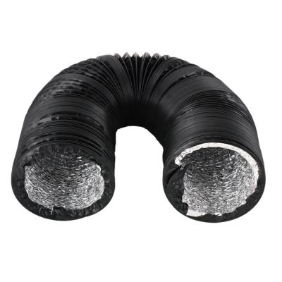 China Flexible Black Aluminum Portable PVC Air Conditioner Hose Duct Pipe Tube for sale