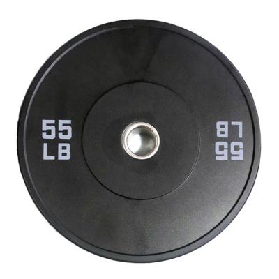 China Rubber Weightlifting Plates Black Rubber Plate Gym Weight Plate Bumper Pad for sale