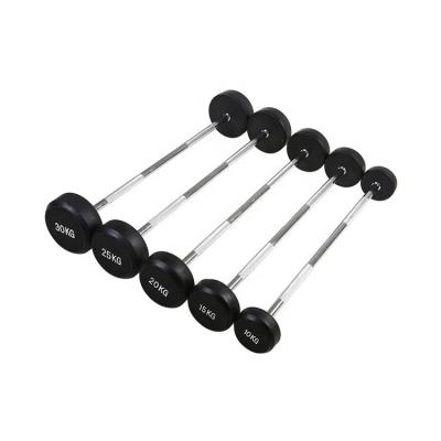 China Universal Weight Lifting Bar Fitness PU Coated Weight Lifting Barbell Set for sale