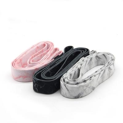 China 2021 New Marble Yoga Marble Fitness Stretch Belt Polyester + Latex Filament Grain 3cm Resistance Belt Elastic Belt for sale