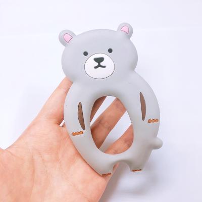 China Eco-Friendly Silicone Baby Teether Cute Teether Toy Baby Bear Teether for sale