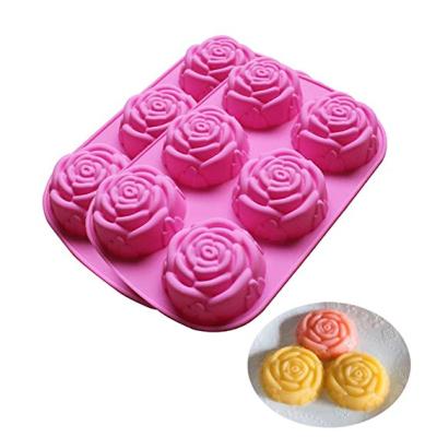 China Making To Soap Customized Silicone Soap Molds Mounted 3d Rose Shape Press Silicon Cake Mold Making Silicone Mold for sale