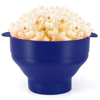 China Easy Operation Microwave Popcorn Popper, Silicone Popcorn Maker, Collapsible Bowl BPA Free for sale