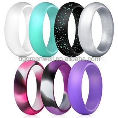 China Fashionable Silicone Rings , 7 Pack And Single Wedding Rings For Women for sale