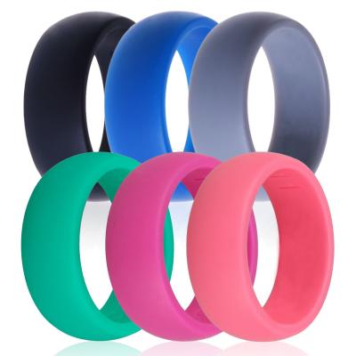 China Other Simple Design Silicone Wedding Rings Silicone Printing Finger Band for sale