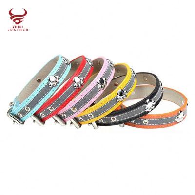 China Fashion.Casual.Business 2022 Classic Design Padded PU Leather Pet Collars For Cats Puppy Dogs Small Medium Cow To Hide Leather Belt Wholesale Leather Strap for sale