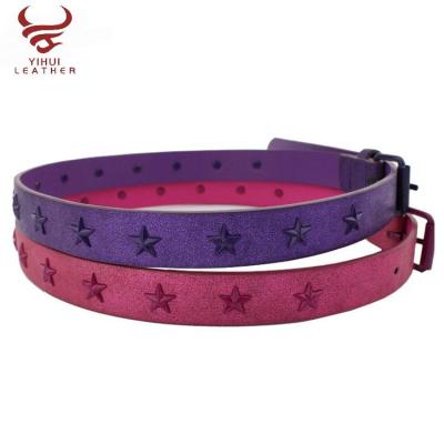 China Garment PU Girl Belt Small Rivet Children Accessory Custom Belt for sale