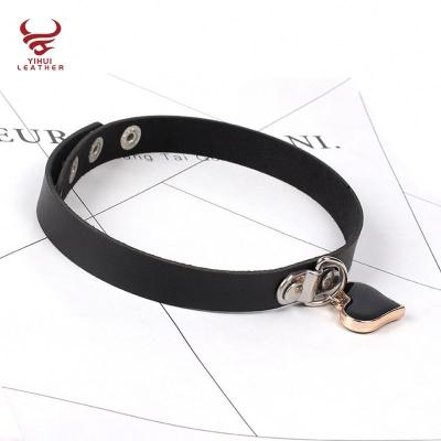 China ALLOY heart choker punk black necklace for women charms for sale