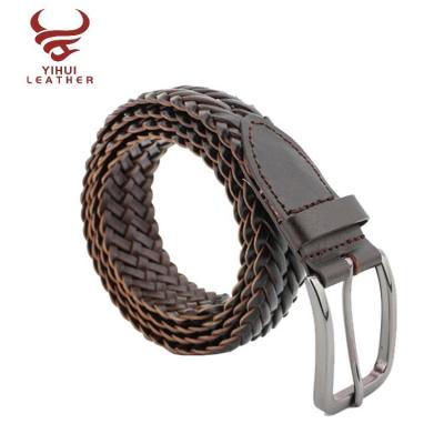 China Fashion.Casual Mens Leather Belt Men Dress Woven Belts for sale