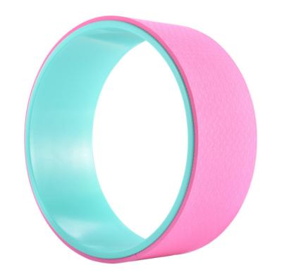 China Customized Wholesale Eco Friendly Fitness Pilates Ring PU Cork Yoga Wheel 3 Yoga Wheel Set for sale