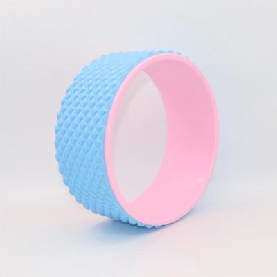 China Customized Wholesale Eco Friendly Fitness Pilates Ring PU Cork Yoga Wheel 3 Yoga Wheel Set for sale