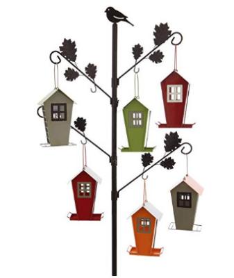 China Outside Bird Feeders / Bird Feeding Station 4 Holding Branch With 6 Bird Feeder for sale