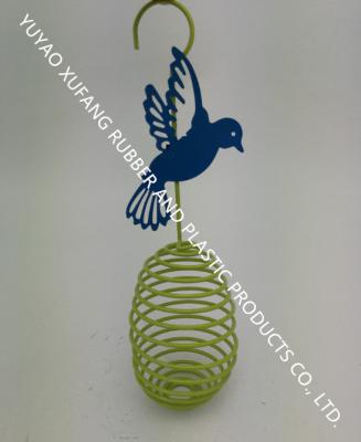 China Decoration Colorful Wire Bird Feeder Powder Coated 2.95 X 2.95 X 11.4 Inches for sale