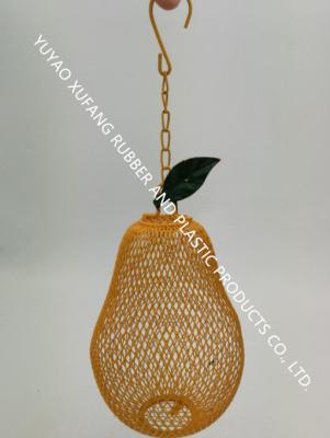 China Chain Hanging Squirrel Peanut Bird Feeder Garden Fruit Pear Shape Iron Mesh for sale