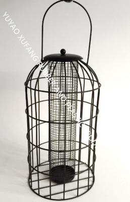 China Custom Color Metal Bird Feeders Squirrel Proof 17.5*17.5*33cm Size for sale