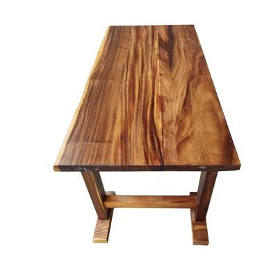 China New Fashion Solid Wood Board Panels Rain Tree Wooden Office Table Comfortable Modern Block Table for sale