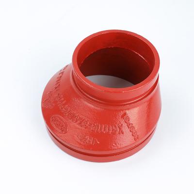 China High Qualit Fire Fighting Reducer Eccentric Mount Iron Pipe Fittings Fluted Malleable FM UL Approved for sale