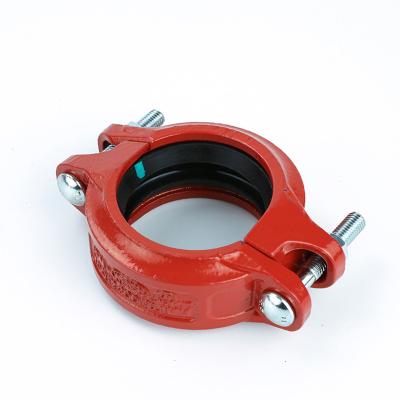 China High Quality 3OD FM UL Certificated Angle Protection Grooved Fittings Ductile Iron Grooved Pipe Coupling for sale