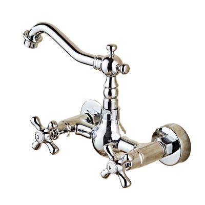 China Luxury Hidden Chrome Plating Water Basin Faucets Thermostatic Wall Mounted Bathroom Faucet Concealed Brass Faucet for sale