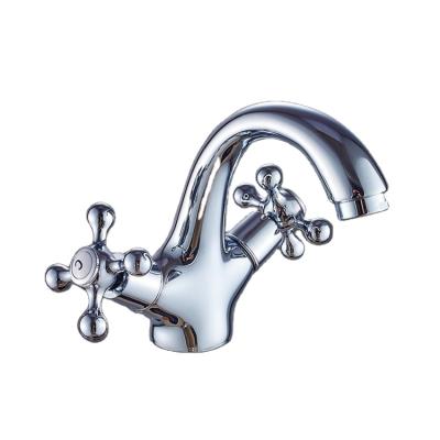 China Contemporary Silver Color Basin Mixer Water Tap Brass Faucet for sale