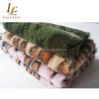 China Auto Upholstery Leopard Wool Faux Plush High-Grade Imitation Fur Fabric For Winter Coat Vest Fur Collar 160*50cm Plush Faux Fur for sale