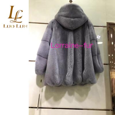 China Sustainable top quality real mink fur coat for winter mink fur jacket for sale