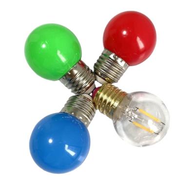 China Warehouse LED Bulb E27 1W 2W 3W RGB Colorful Red Green Blue AC 220V Energy Saving One LED Golf Ball Bulb Globe Lamp Christmas Lamp for sale