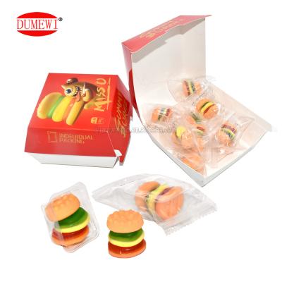 China Normal Burger Box Burger Shaped Chewy Gummy Candy for sale