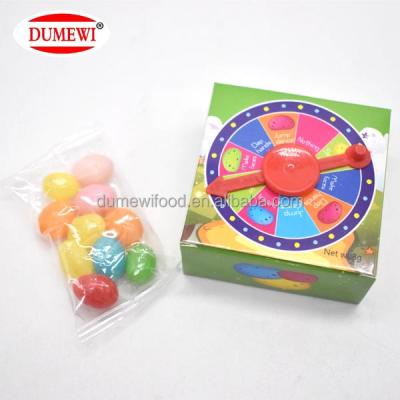 China NEW regular! Funny Game Toy Assorted Fruit Flavor Chewy Jelly Bean wheel of fortune for sale