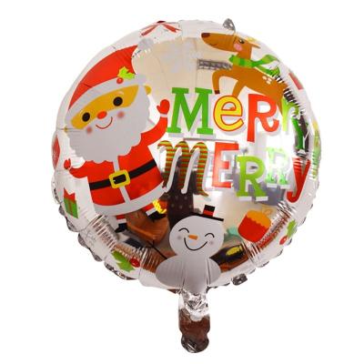 China Factory Outlet 2023 18 Inch Christmas Foil Ball Christmas Santa Snowman Holiday Party Festival Decoration Selection for sale